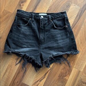 Abercrombie & Fitch Size 27/4 Black Ultra High Rise Mom Shorts